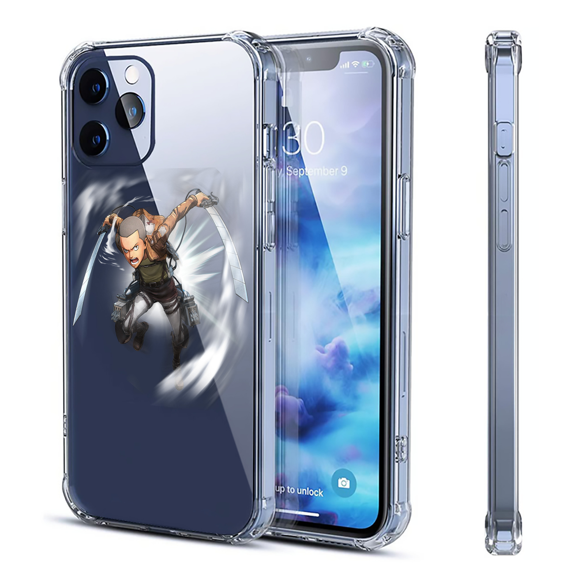 （画像用） 進撃の巨人 コニー·スプリンガー Attack on Titan Connie Springer 【iPhone 12シリーズ対応】透明スマホケース（クリアソフトケース）